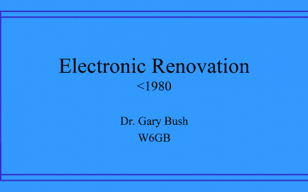 Renovation of Pre-1980 Electronics