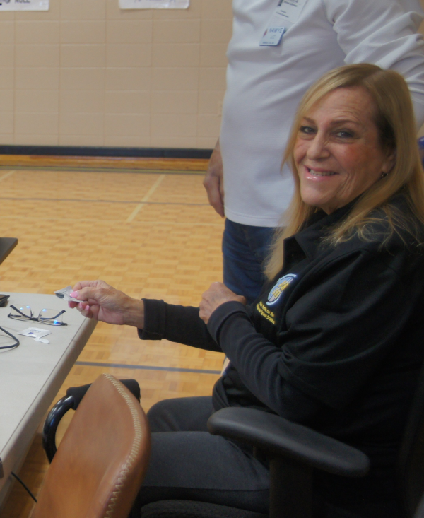 Lori Young at A.L. Burruss Elementary ARISS contact